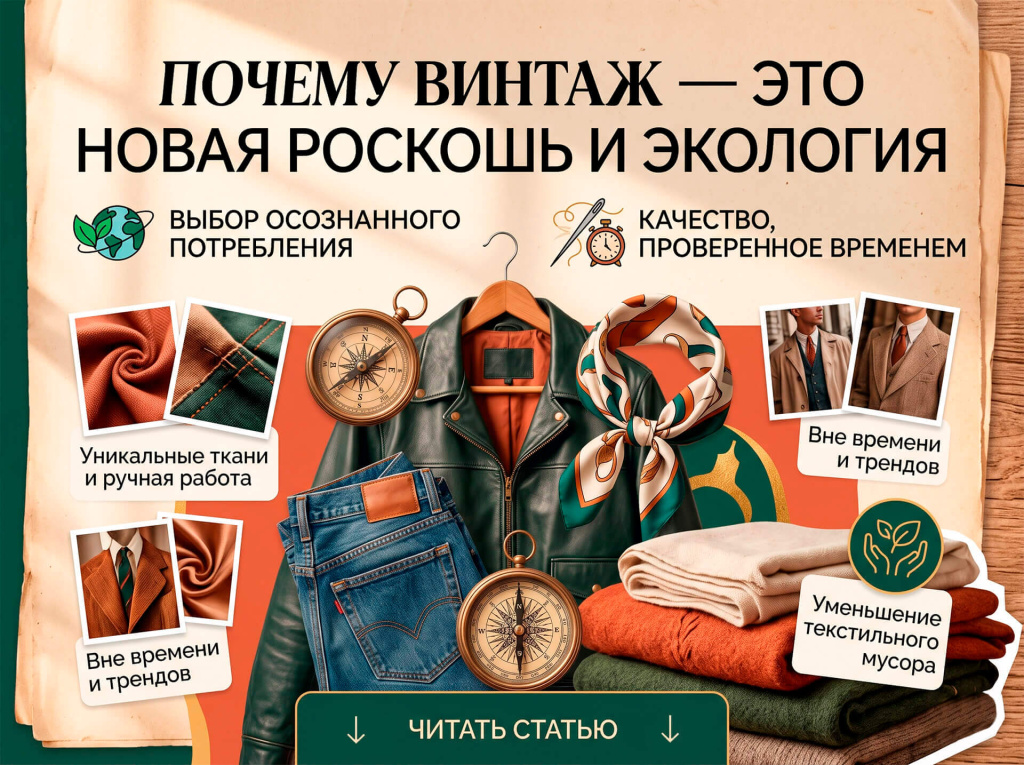 Винтаж — это новая роскошь? Почему винтаж — это новая роскошь и экология